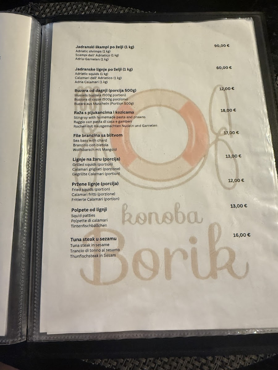 Borik Tavern Menu - Image 3
